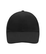 Unisexe Casquette 6 panneaux coton brossé lourd Noir 7585
