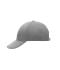Unisexe Casquette 6 panneaux coton brossé lourd Gris-foncé 7585