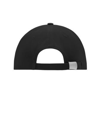 Unisexe Casquette 6 panneaux coton brossé lourd Noir 7585