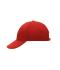 Unisexe Casquette 6 panneaux coton brossé lourd Rouge 7585