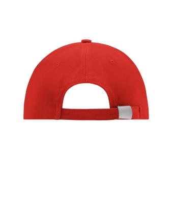 Unisexe Casquette 6 panneaux coton brossé lourd Rouge 7585