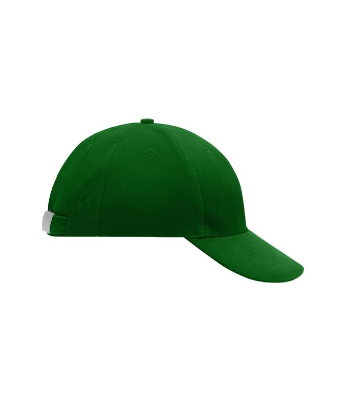 Unisexe Casquette 6 panneaux coton brossé lourd Vert-foncé 7585