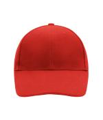 Unisexe Casquette 6 panneaux coton brossé lourd Rouge 7585