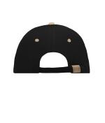 Unisex 6 Panel Sandwich Cap Black/beige/black 7590