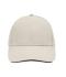 Unisex 6 Panel Sandwich Cap Light-grey/black 7590