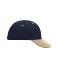 Unisex 6 Panel Sandwich Cap Navy/beige/navy 7590