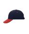 Unisex 6 Panel Sandwich Cap Navy/rood/navy 7590