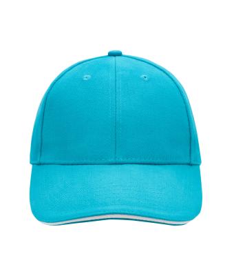 Unisex 6 Panel Sandwich Cap Pacific/wit 7590