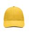 Unisex 6 Panel Sandwich Cap Gold-yellow/navy 7590