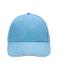 Unisex 6 Panel Sandwich Cap Lichtblauw/wit 7590