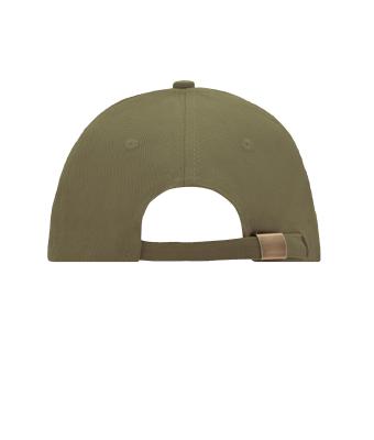 Unisex 6 Panel Sandwich Cap Olijf/beige 7590