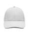 Unisex 6 Panel Sandwich Cap White/navy 7590