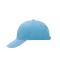 Unisex 6 Panel Sandwich Cap Lichtblauw/wit 7590