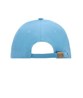 Unisex 6 Panel Sandwich Cap Lichtblauw/wit 7590