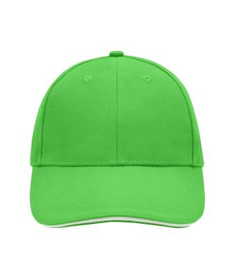 Unisex 6 Panel Sandwich Cap Lime/wit 7590