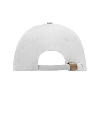 Unisex 6 Panel Sandwich Cap Wit/navy 7590