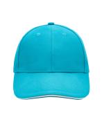 Unisex 6 Panel Sandwich Cap Pacific/wit 7590