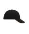 Unisex 6 Panel Sandwich Cap Zwart/oranje 7590