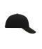 Unisex 6 Panel Sandwich Cap Zwart/geel 7590