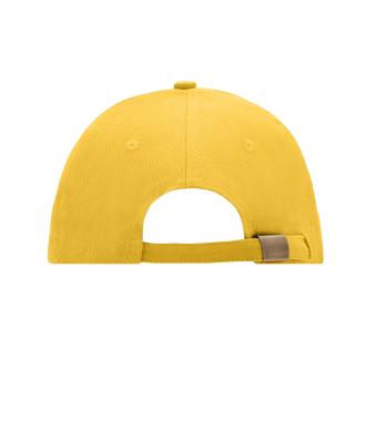 Unisexe Casquette sandwich 6 panneaux coton brossé lourd Jaune-d'or/marine 7590