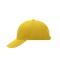 Unisexe Casquette sandwich 6 panneaux coton brossé lourd Jaune-soleil/blanc 7590