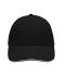 Unisexe Casquette sandwich 6 panneaux coton brossé lourd Noir/gris-clair 7590