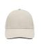 Unisexe Casquette sandwich 6 panneaux coton brossé lourd Gris-clair/noir 7590