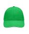 Unisexe Casquette sandwich 6 panneaux coton brossé lourd Vert-fougère/blanc 7590