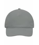 Unisex 5 Panel Sandwich Cap Dark-grey/light-grey 7593