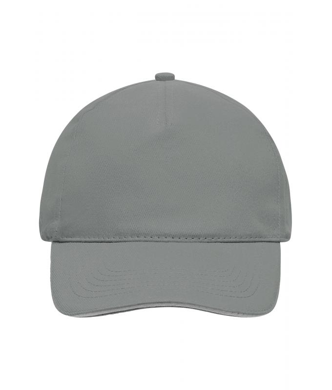 Unisex 5 Panel Sandwich Cap Donkergrijs/lichtgrijs 7593