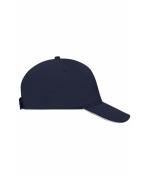 Unisex 5 Panel Sandwich Cap Navy/white 7593