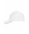 Unisex 5 Panel Sandwich Cap White/navy 7593