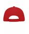 Unisex 5 Panel Sandwich Cap Red/white 7593