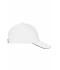 Unisex 5 Panel Sandwich Cap White/navy 7593