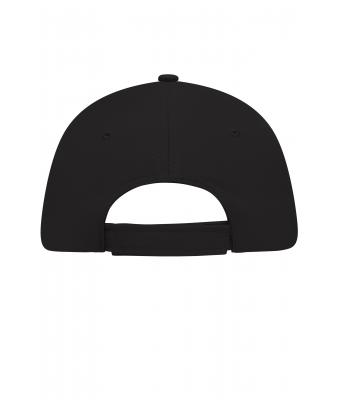 Unisexe Casquette sandwich 5 panneaux coton brossé Noir/blanc 7593