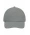 Unisexe Casquette sandwich 5 panneaux coton brossé Gris-foncé/gris-clair 7593