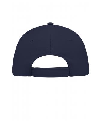 Unisexe Casquette sandwich 5 panneaux coton brossé Marine/blanc 7593