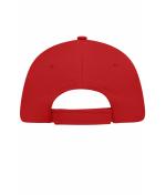 Unisexe Casquette sandwich 5 panneaux coton brossé Rouge/blanc 7593