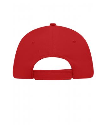 Unisexe Casquette sandwich 5 panneaux coton brossé Rouge/blanc 7593