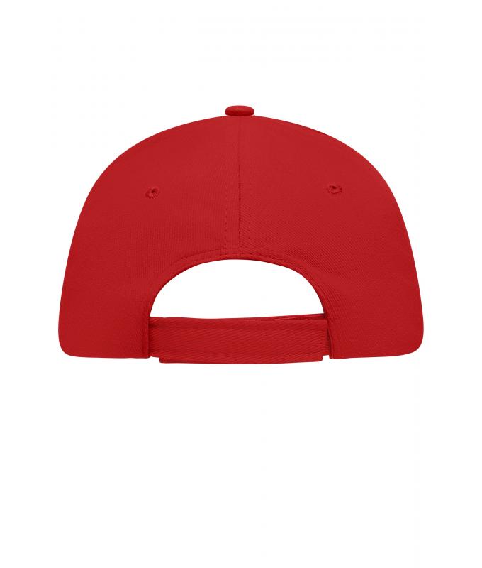 Unisexe Casquette sandwich 5 panneaux coton brossé Rouge/blanc 7593