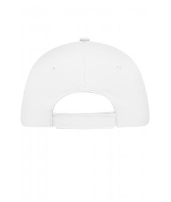 Unisexe Casquette sandwich 5 panneaux coton brossé Blanc/marine 7593