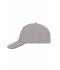 Unisexe Casquette sandwich 5 panneaux coton brossé Gris-clair/noir 7593