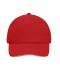 Unisexe Casquette sandwich 5 panneaux coton brossé Rouge/blanc 7593