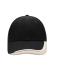 Unisexe Casquette sandwich coton brossé lourd Noir/blanc/gris-clair 7603