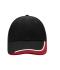 Unisexe Casquette sandwich coton brossé lourd Noir/blanc/rouge 7603