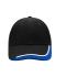 Unisexe Casquette sandwich coton brossé lourd Noir/blanc/royal 7603