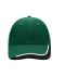 Unisexe Casquette sandwich coton brossé lourd Vert-foncé/blanc/noir 7603