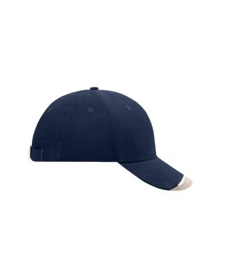 Unisexe Casquette sandwich coton brossé lourd Marine/blanc/gris-clair 7603