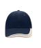 Unisexe Casquette sandwich coton brossé lourd Marine/blanc/gris-clair 7603