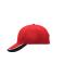 Unisexe Casquette sandwich coton brossé lourd Rouge/blanc/noir 7603